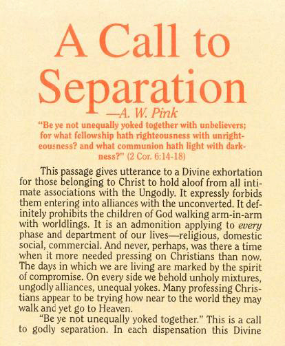 Cover of Call to Separation