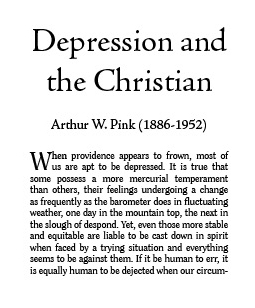 Cover of Depression and the Christian