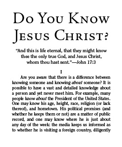 Cover of Do You Know Jesus Christ?