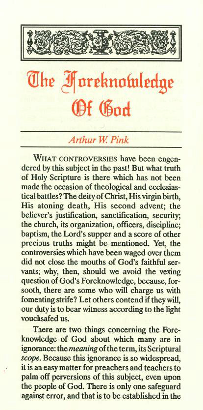Cover of Foreknowledge of God (in election)