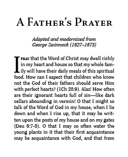 A Father's Prayer - Chapel Library