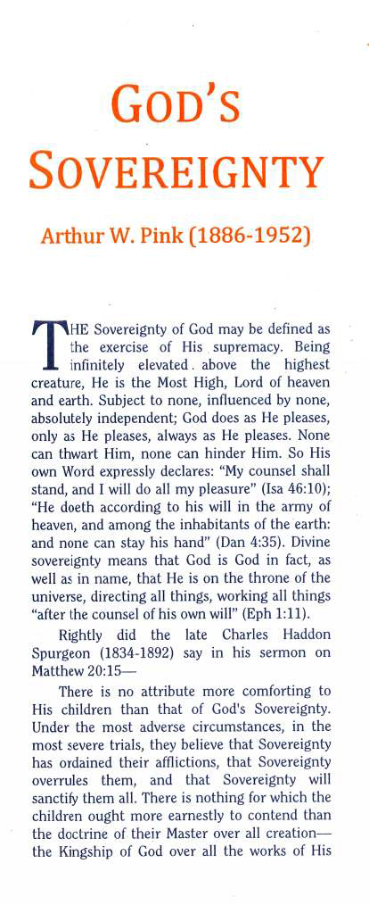 Cover of God's Sovereignty