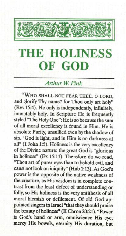 Cover of Holiness of God