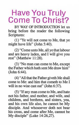 Cover of Have You Truly Come to Christ?