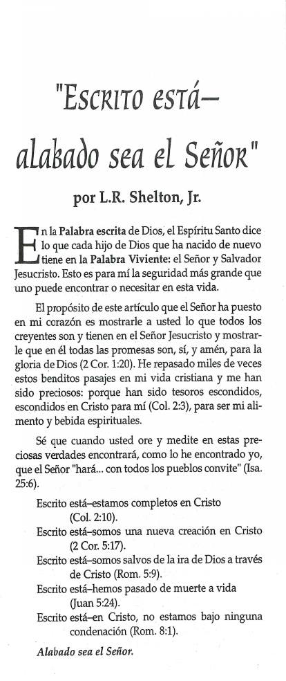 Cover of Escrito está--alabado sea el Señor