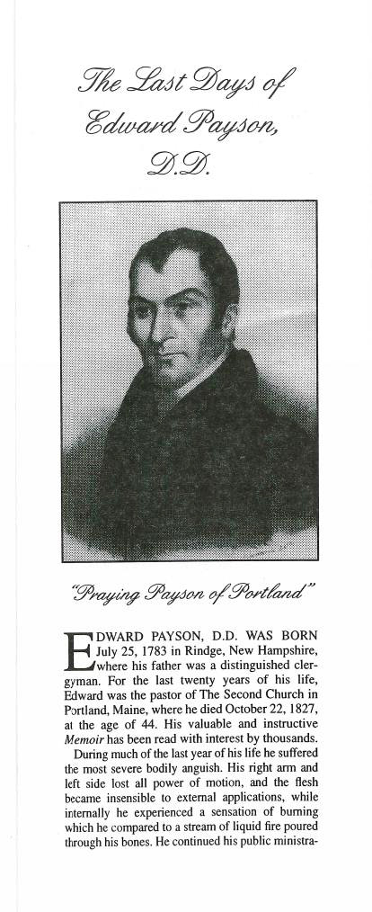 Cover of Last days of Edward Payson, The