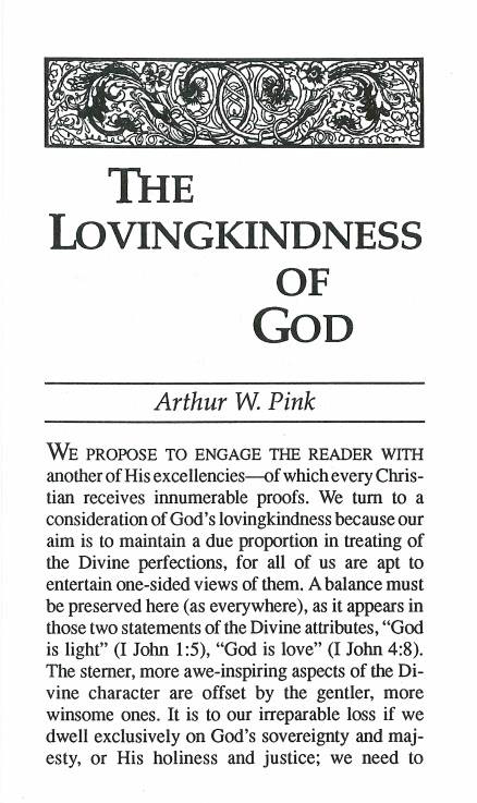 Cover of Lovingkindness of God, The
