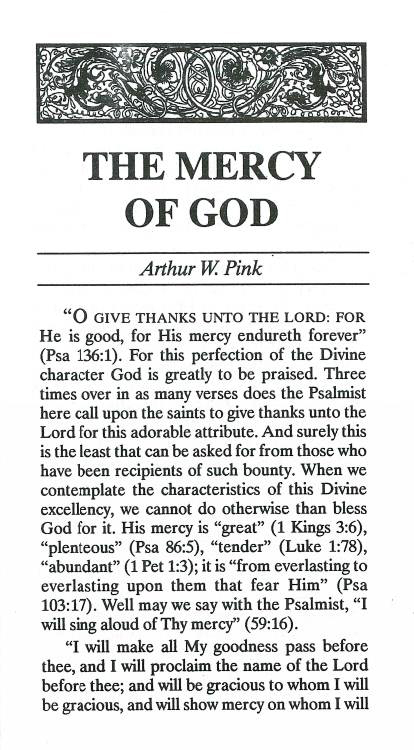 Cover of Mercy of God, The