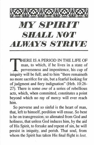 Cover of My Spirit Shall Not Always Strive