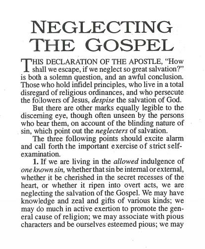 Cover of Neglecting the Gospel