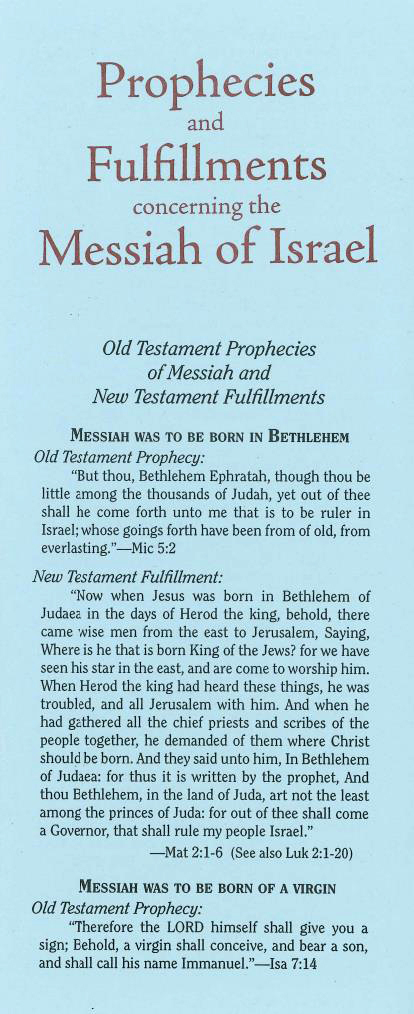 Cover of Prophecies & Fulfillments conc. Messiah
