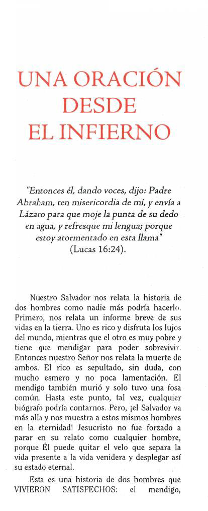 Cover of Una oración desde el infierno