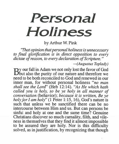 Cover of Personal Holiness