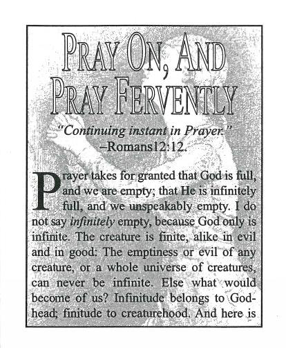 Cover of Pray On, and Pray Fervently