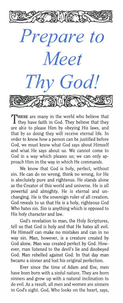 Cover of Prepare to Meet Thy God
