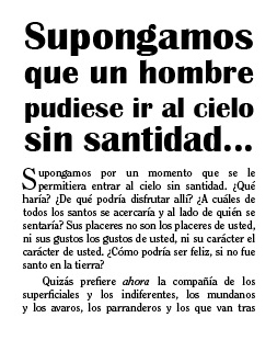 Cover of Supongamos que un hombre pudiese ir al cielo sin santidad