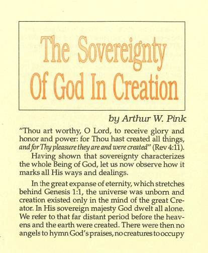 Cover of Sovereignty of God in Creation