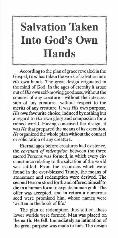 Cover of Salvation Taken into God's Own Hands