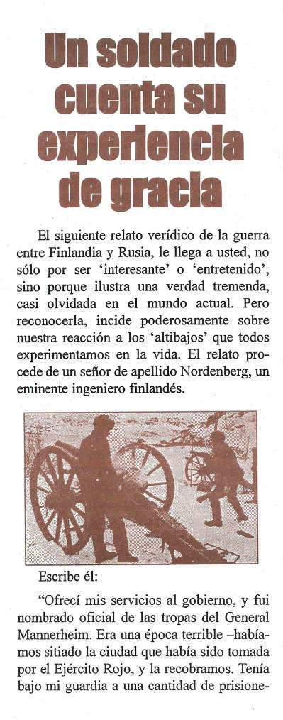 Cover of Un soldado cuenta su experiencia de gracia
