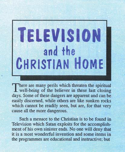 Cover of Television and the Christian Home