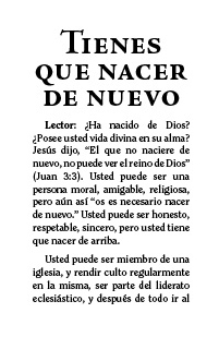 Cover of Tienes que nacer de nuevo
