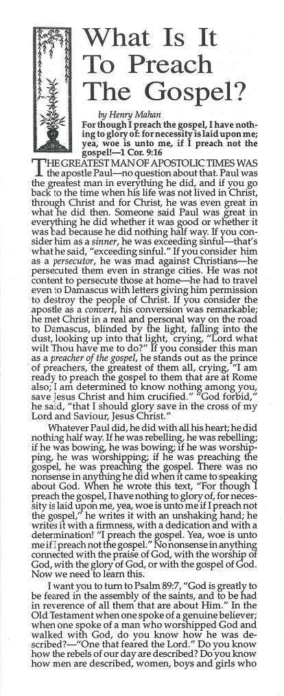 Cover of What Is It to Preach the Gospel?
