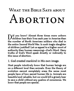 Cover of What the Bible Says about Abortion