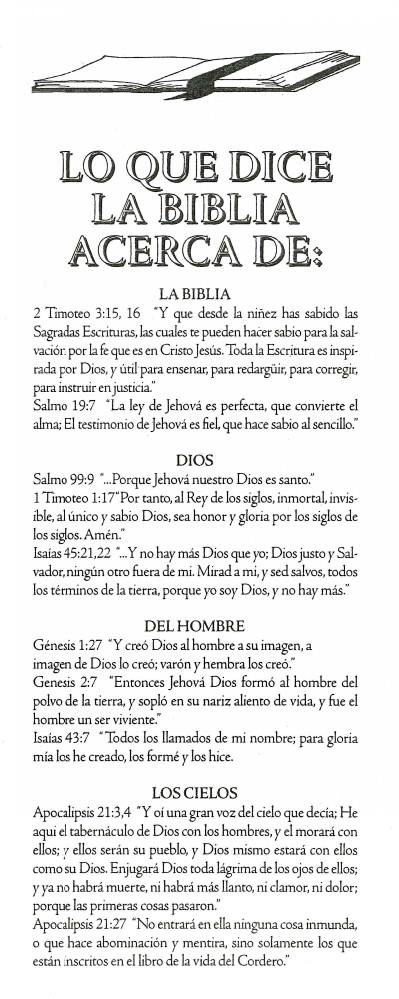 Cover of Lo que dice la Biblia acerca de