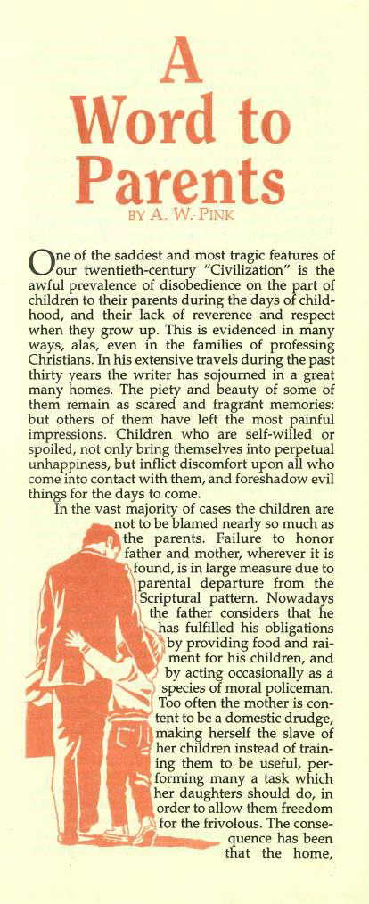 Cover of Word to Parents, A